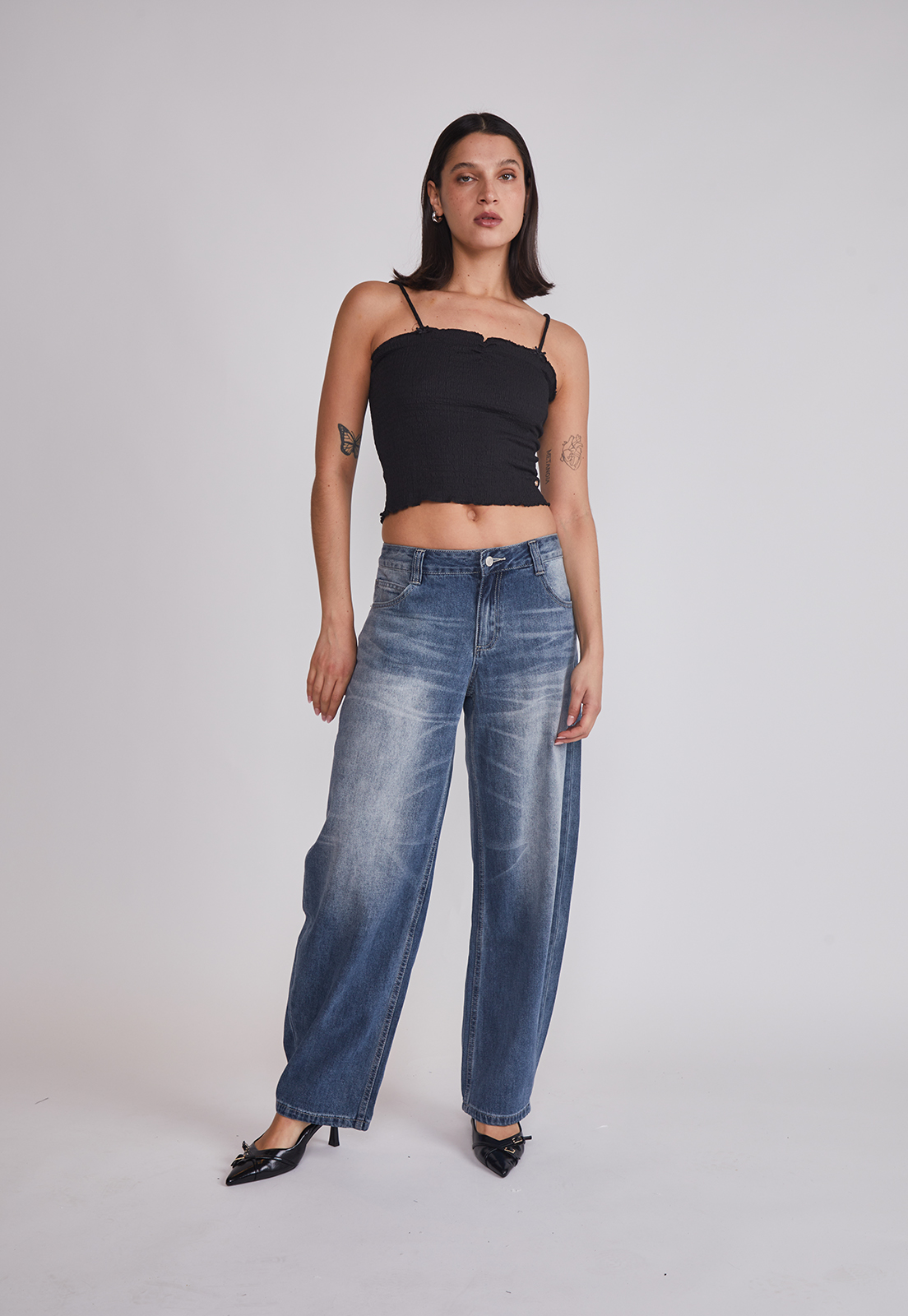 Peto Mujer Tela Texturada Negro Sioux 3