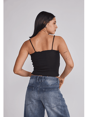 Peto Mujer Tela Texturada Negro Sioux