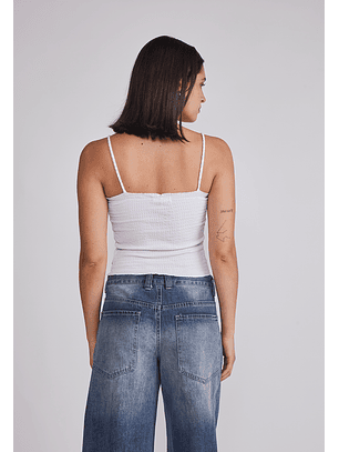 Peto Mujer Tela Texturada Blanco Sioux