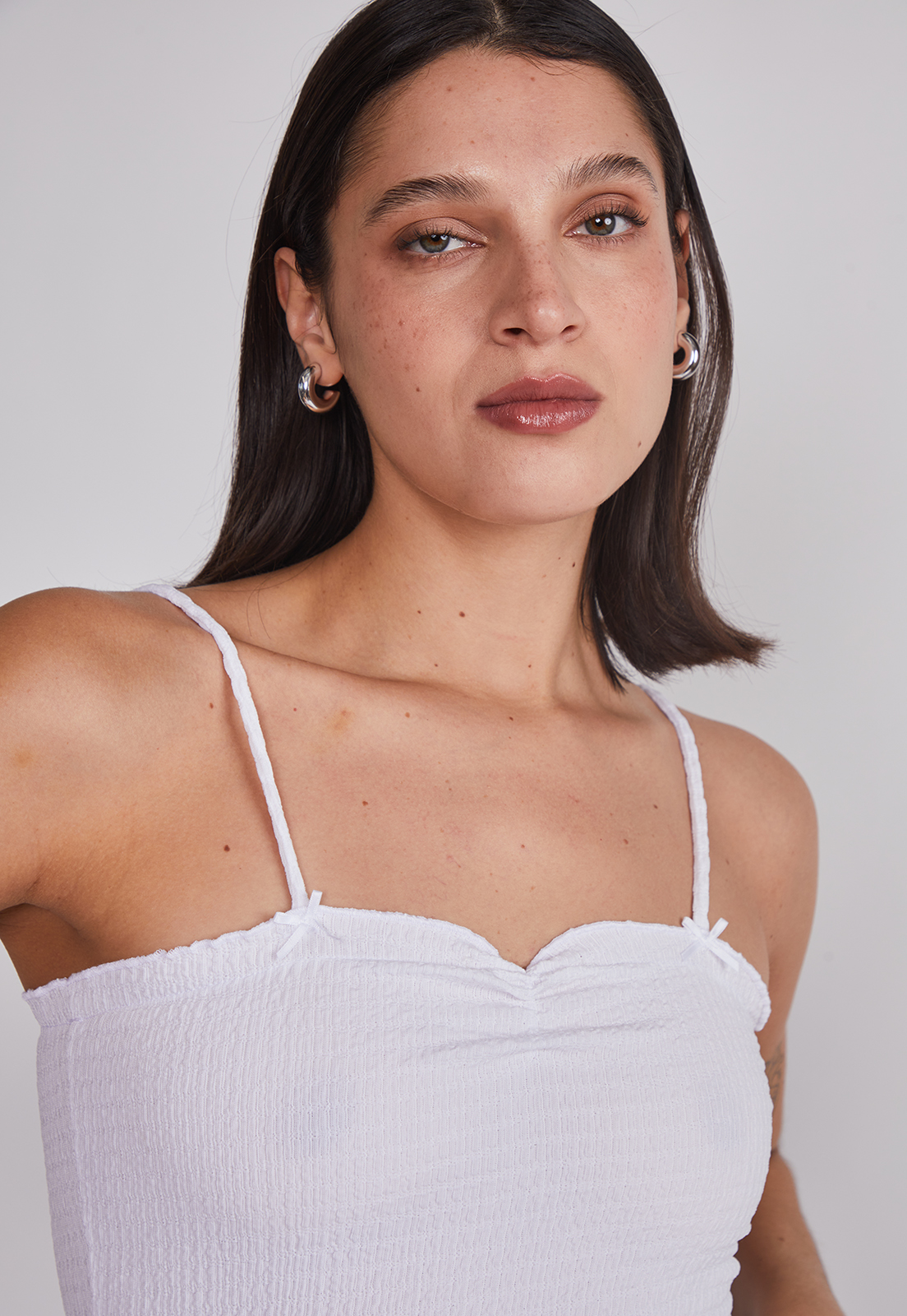 Peto Mujer Tela Texturada Blanco Sioux 5