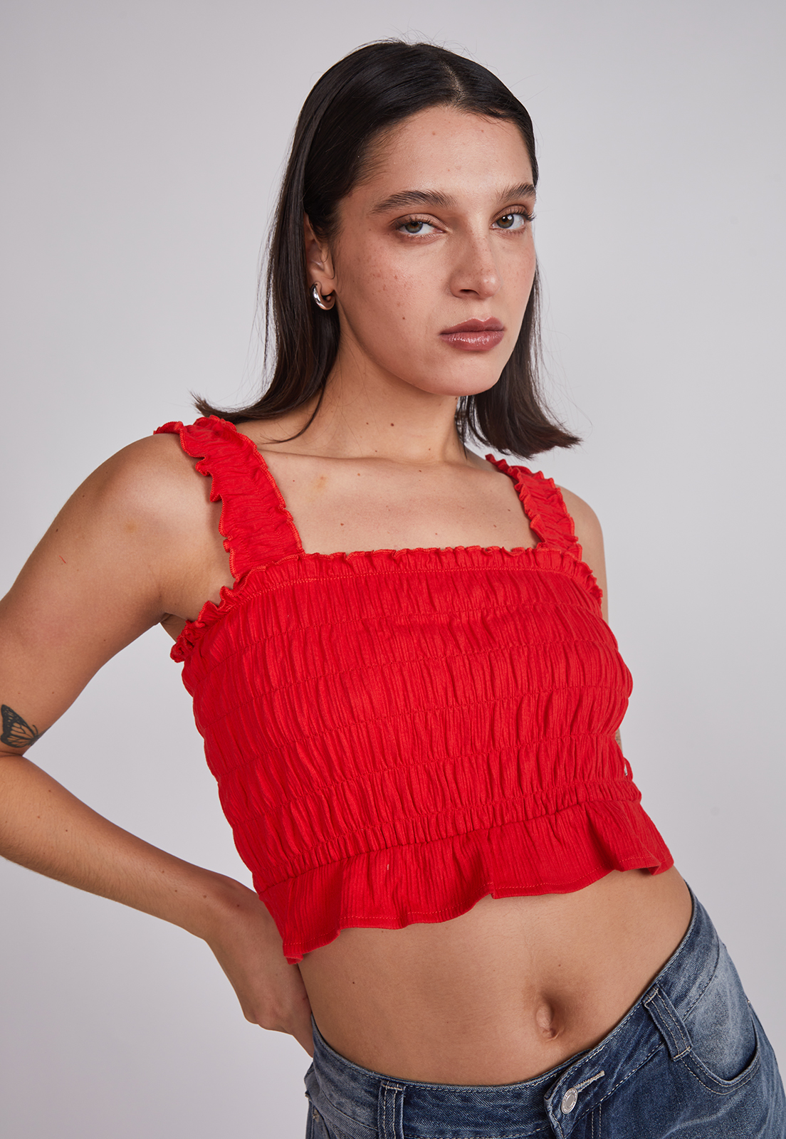 Peto Mujer Elasticado Panal Rojo Sioux 5