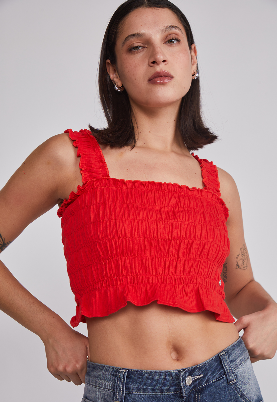 Peto Mujer Elasticado Panal Rojo Sioux 4