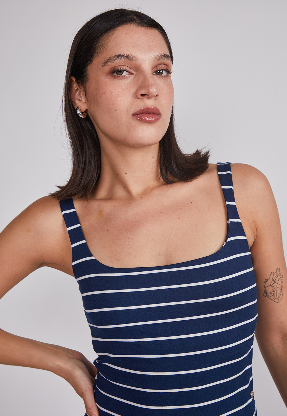 Peto Mujer Listado Soft Azul Sioux 5