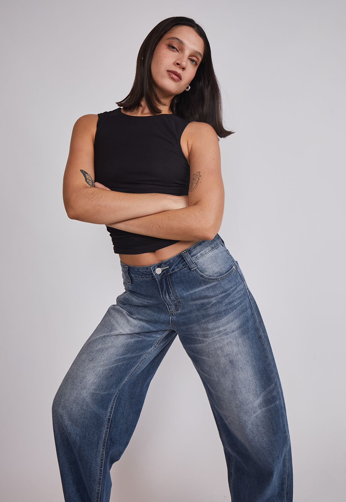 Peto Mujer Recogido Lateral Negro Sioux 4