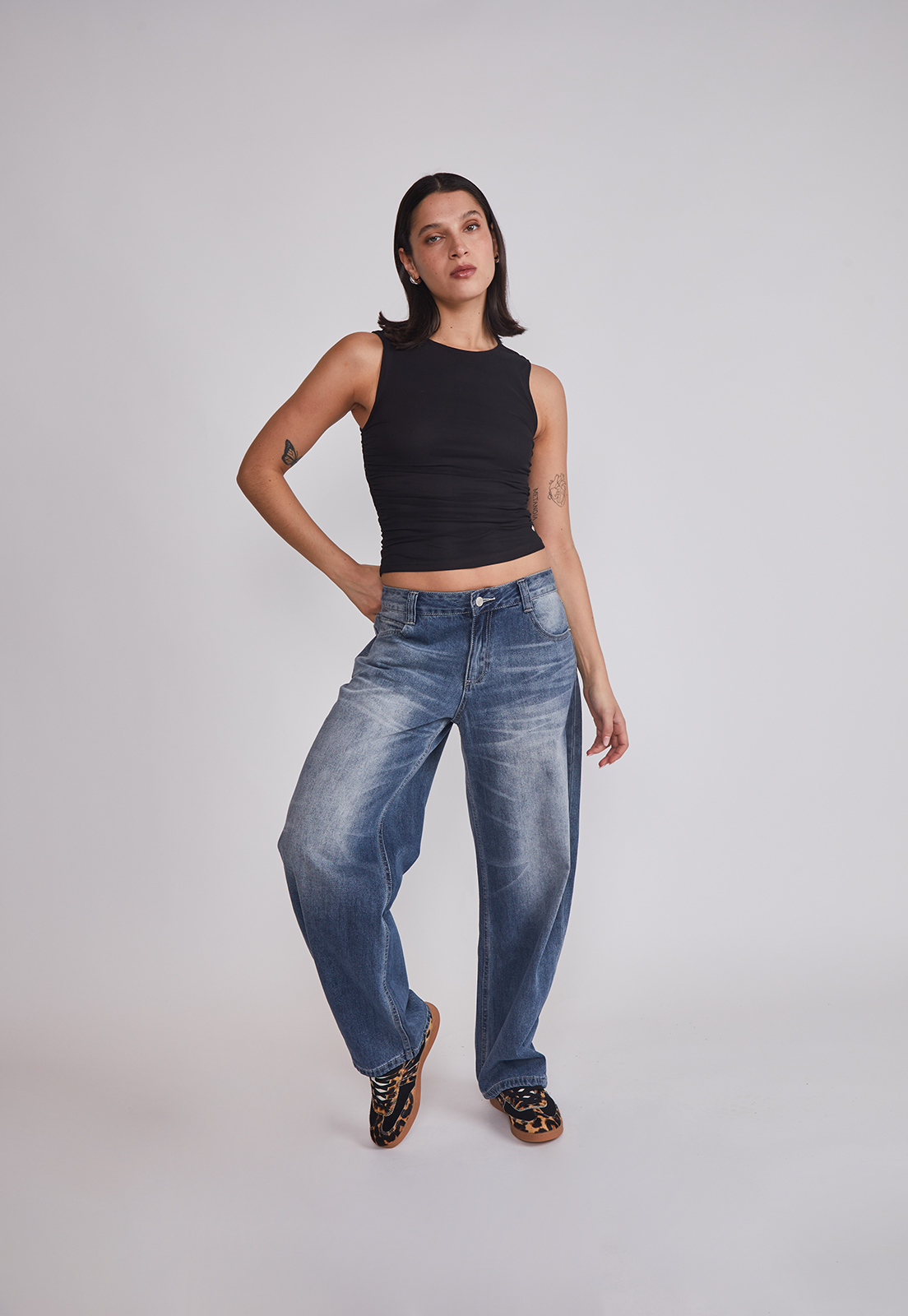 Peto Mujer Recogido Lateral Negro Sioux 3