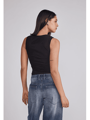 Peto Mujer Recogido Lateral Negro Sioux