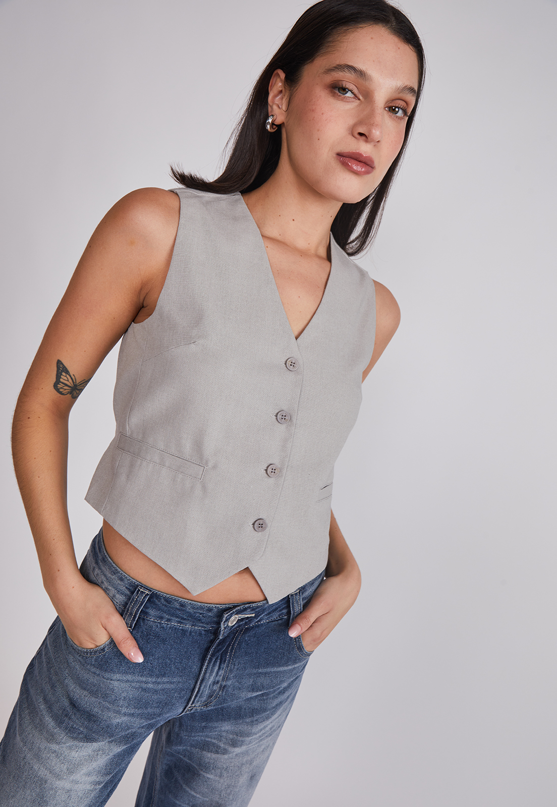 Chaqueta Mujer Sastrero Lino Beige Sioux 2