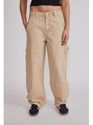 Pantalón Mujer Baggy Carpintero Camel Sioux