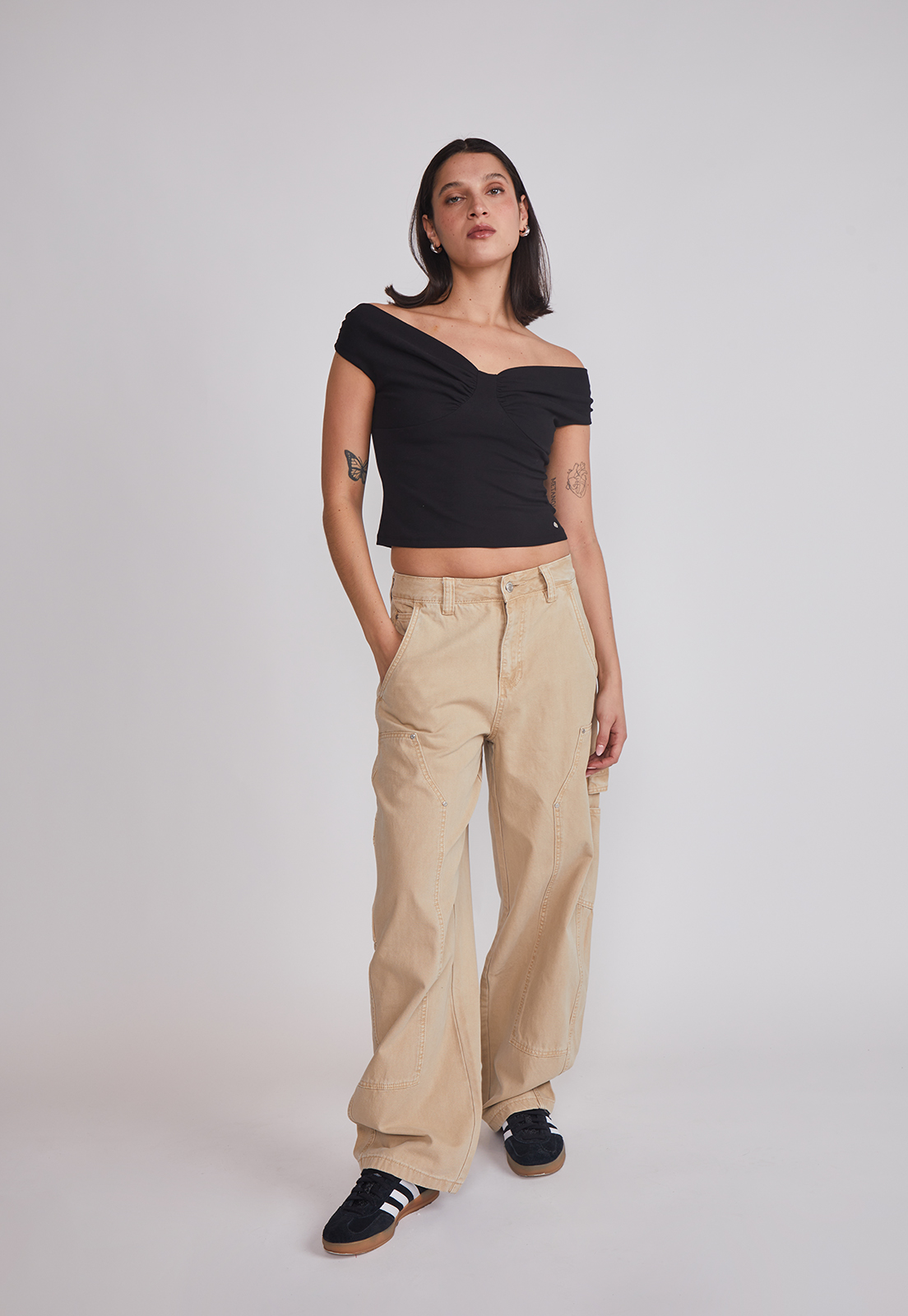 Pantalón Mujer Baggy Carpintero Camel Sioux 5