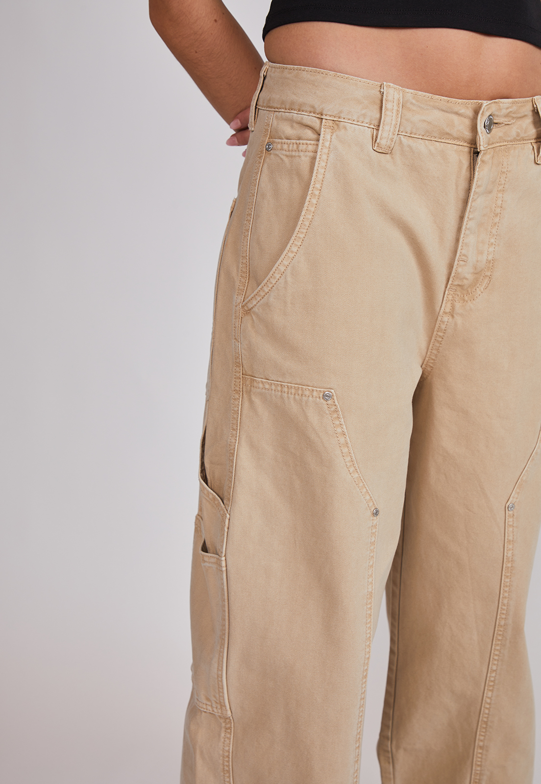 Pantalón Mujer Baggy Carpintero Camel Sioux 3
