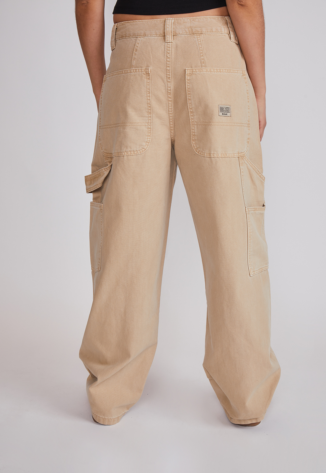 Pantalón Mujer Baggy Carpintero Camel Sioux 4
