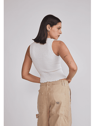Peto Mujer Elasticado Panal Blanco Sioux