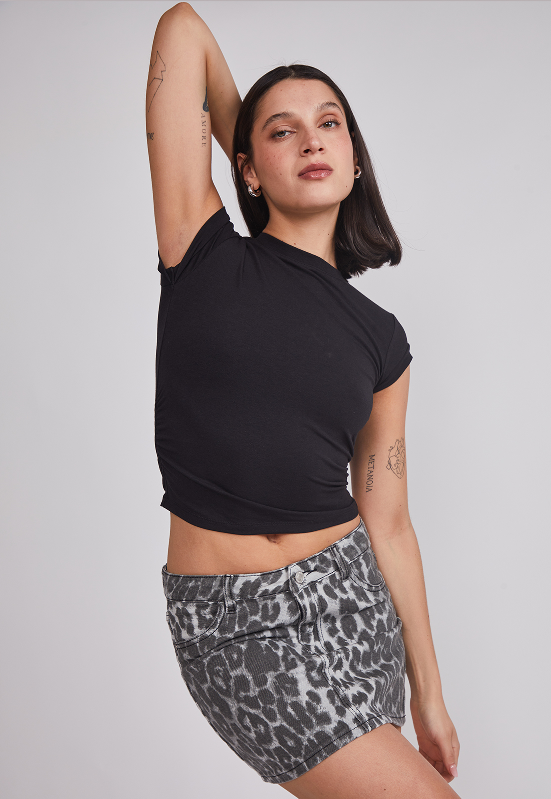 Falda Mujer Leopardo Gris Sioux 2