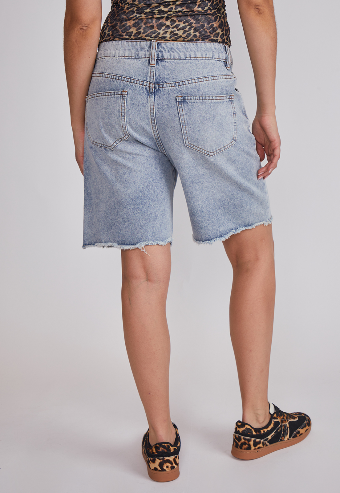 Short Mujer Denim Lavado Celeste Sioux 4
