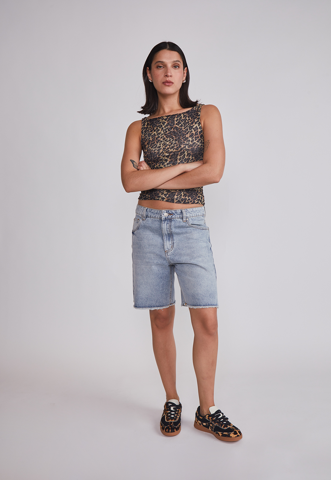 Peto Mujer Leopardo Mesh Beige Sioux 5