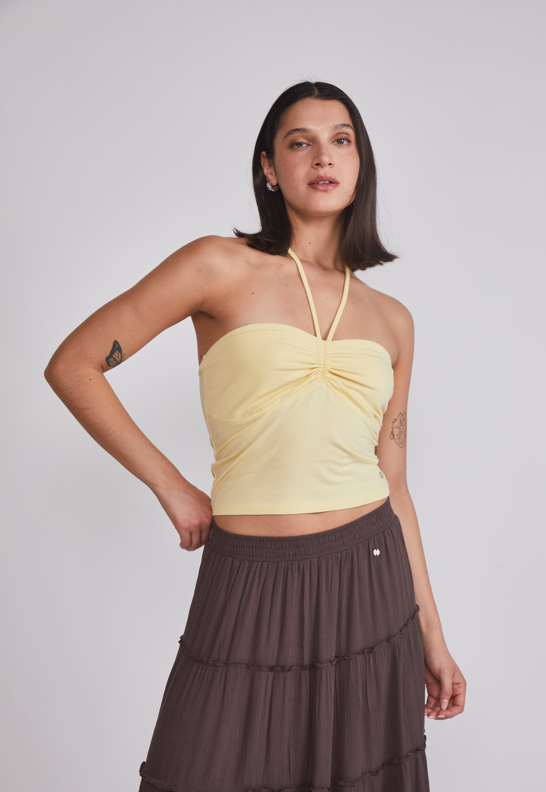 Peto Mujer Lazo Cuello Amarillo Sioux 1