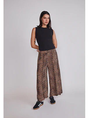 Pantalón Mujer Leopardo Beige Sioux