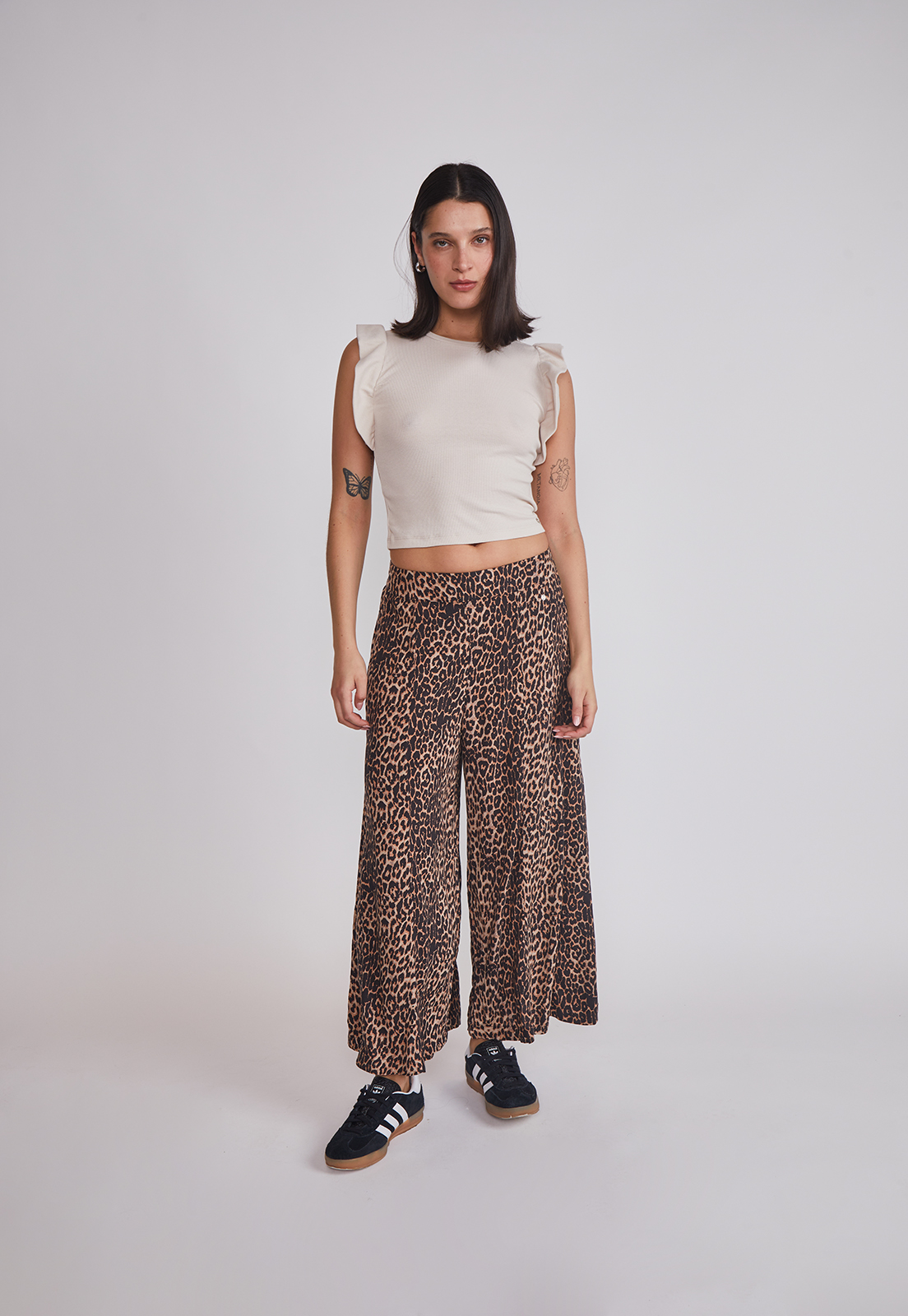 Polera Mujer Manga Vuelos Beige Sioux 3