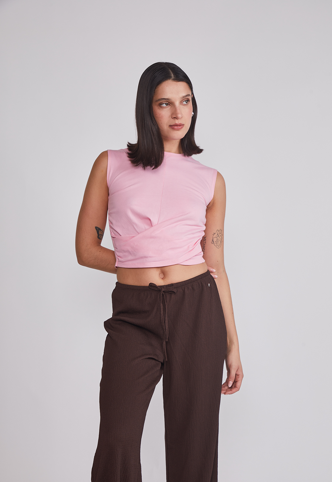 Peto Mujer Delantero Cruzado Rosado Sioux 1