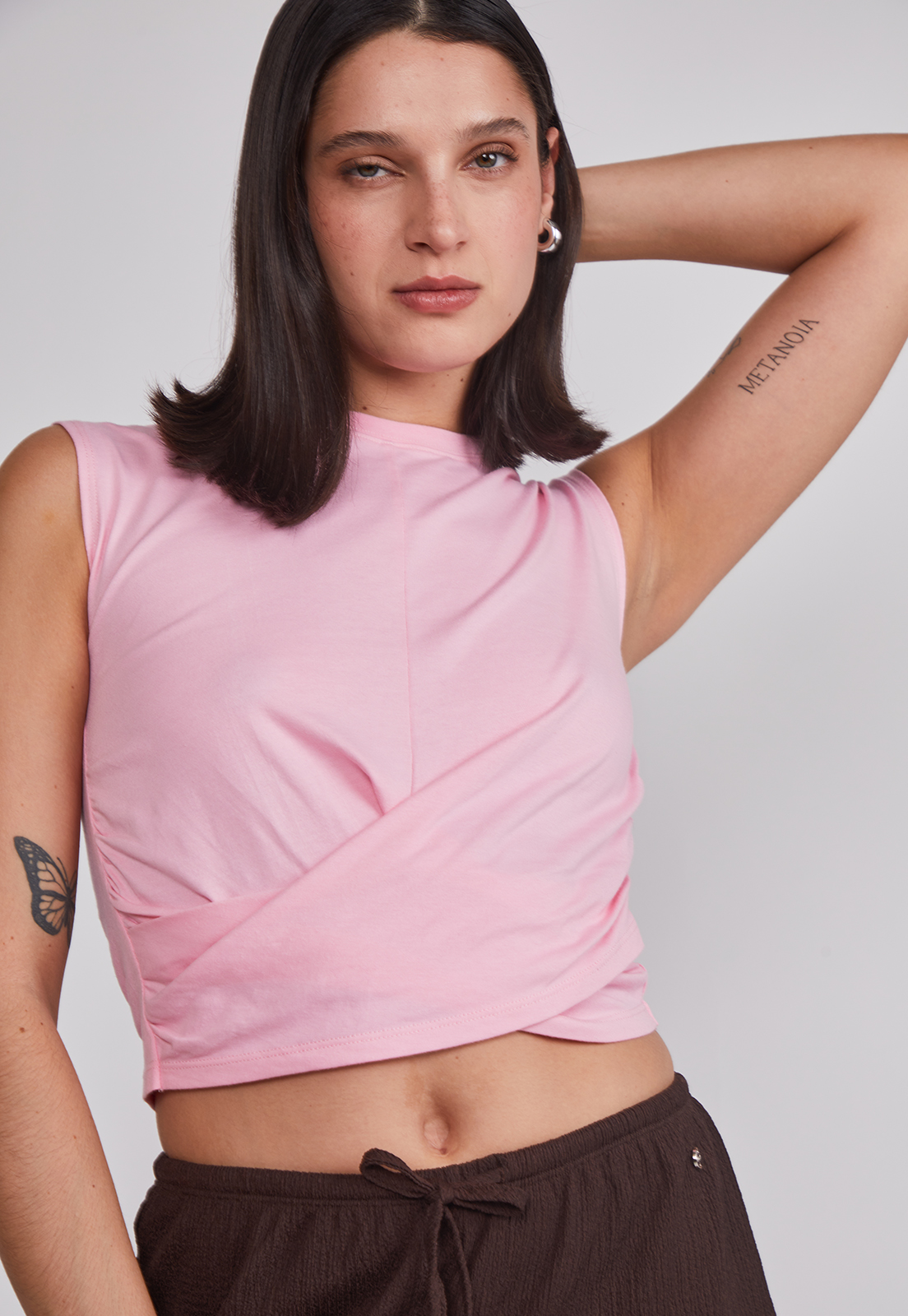 Peto Mujer Delantero Cruzado Rosado Sioux 4