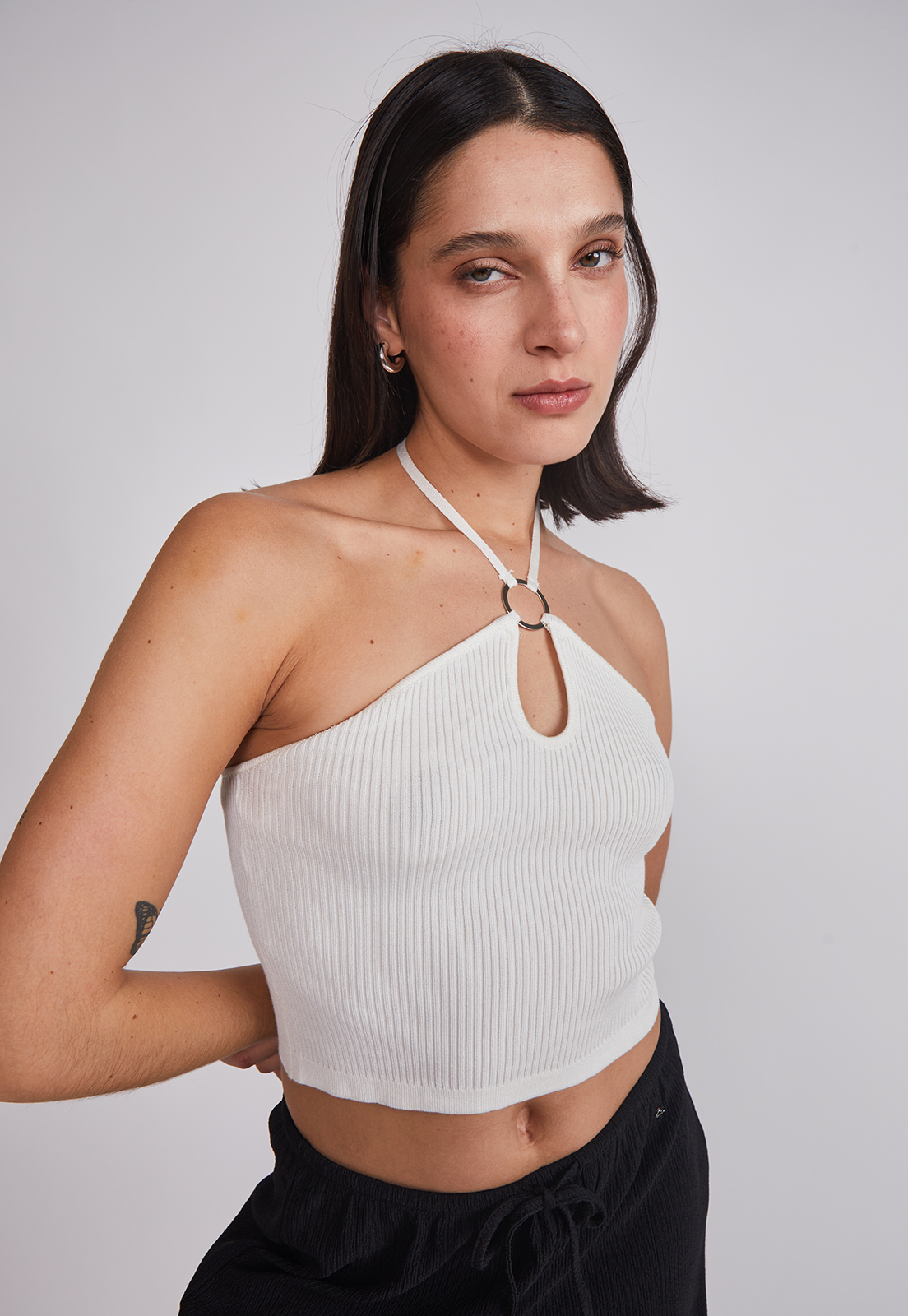 Peto Mujer Tejido Argolla Blanco Sioux 4