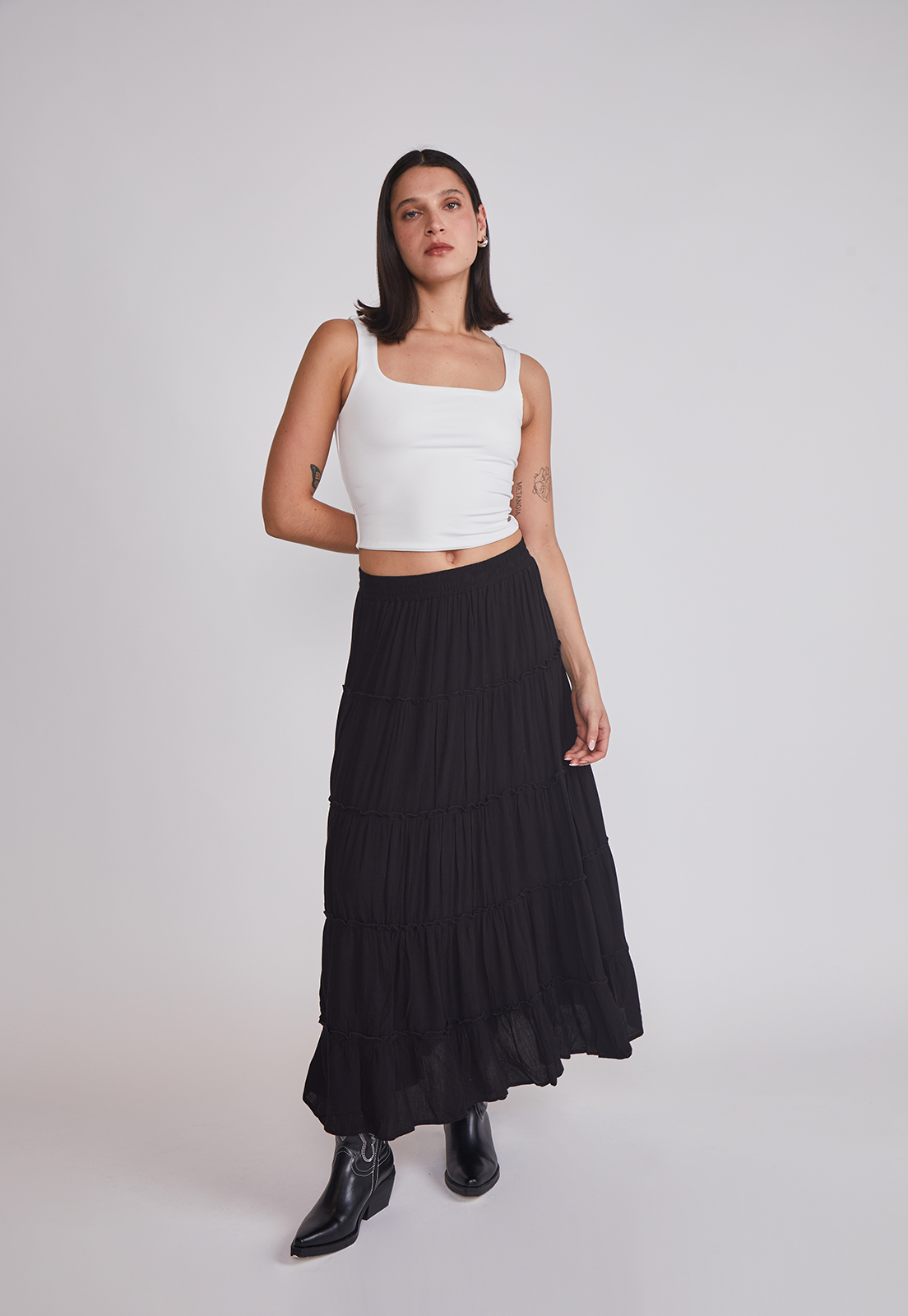 Peto Mujer Crop Elasticado Blanco Sioux 3