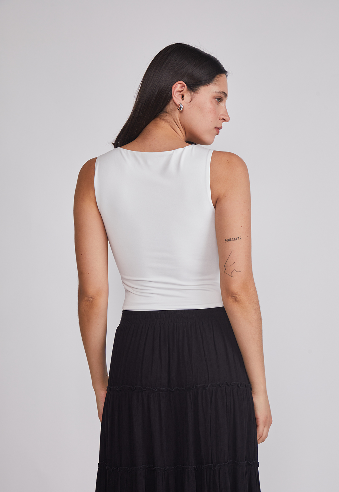 Peto Mujer Crop Elasticado Blanco Sioux 2