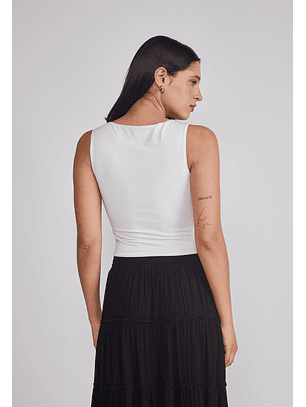 Peto Mujer Crop Elasticado Blanco Sioux