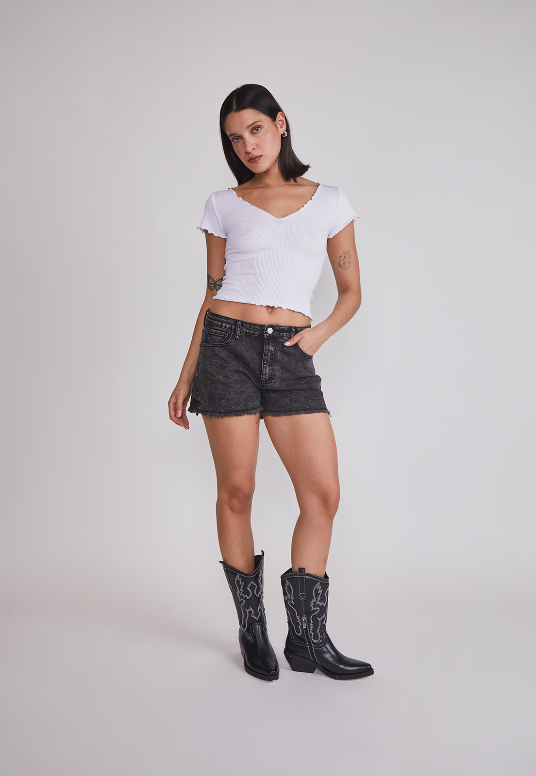 Polera Mujer Rulet Blanco Sioux 5