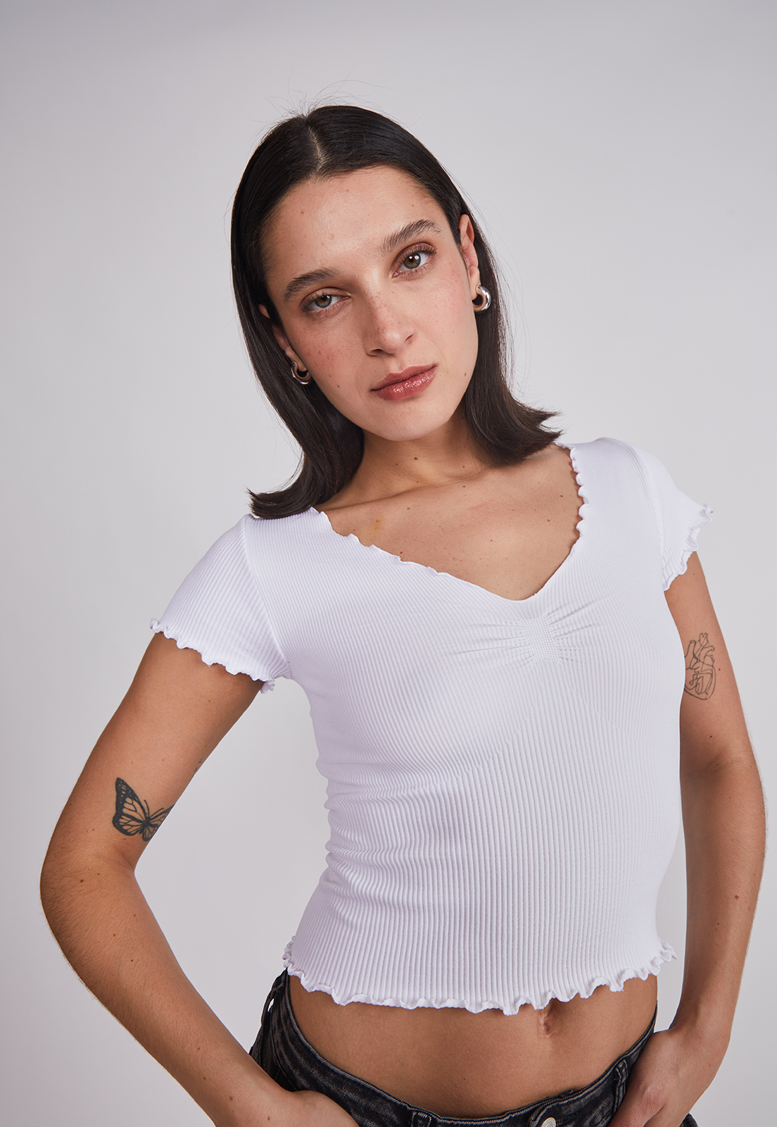 Polera Mujer Rulet Blanco Sioux 1