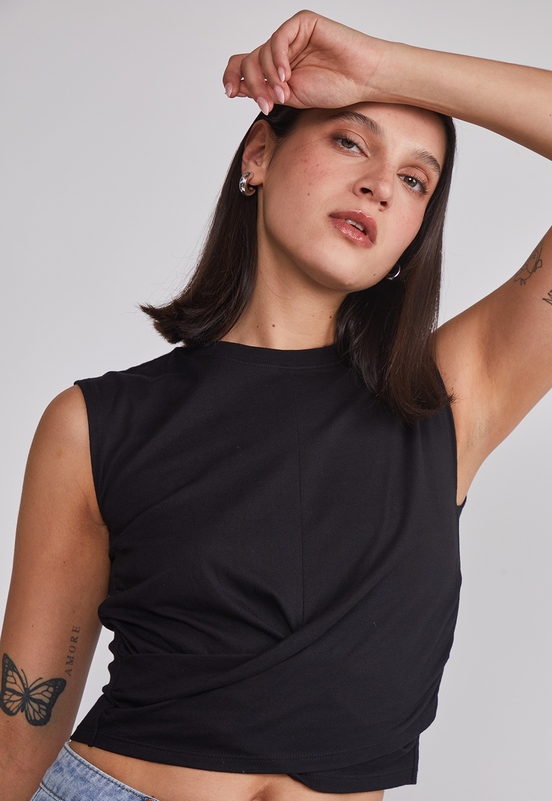 Peto Mujer Delantero Cruzado Negro Sioux 5