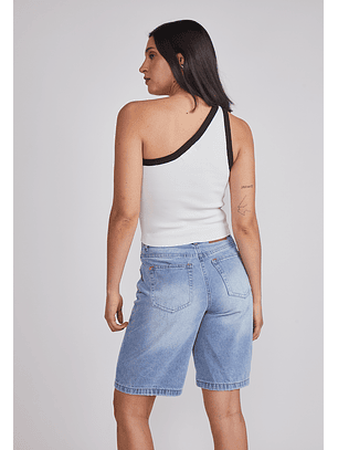 Peto Mujer Tejido asimétrico Blanco Sioux