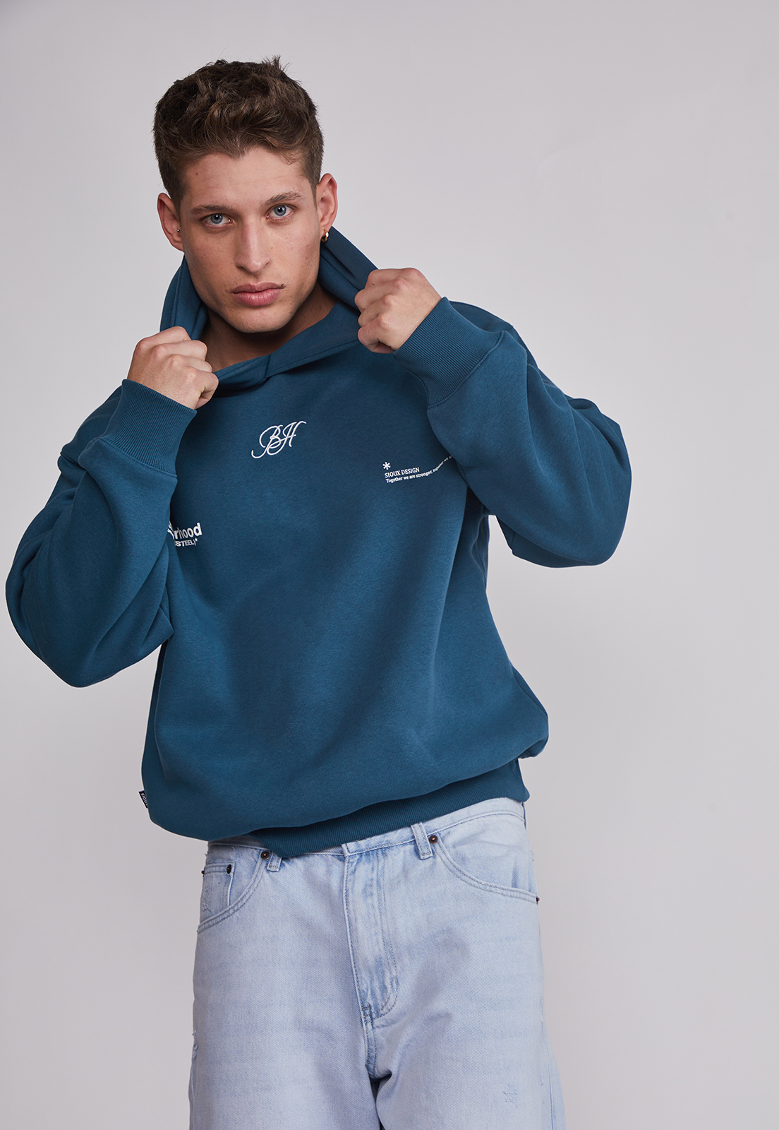 Polerón Hombre Bordado Petróleo Sioux 2