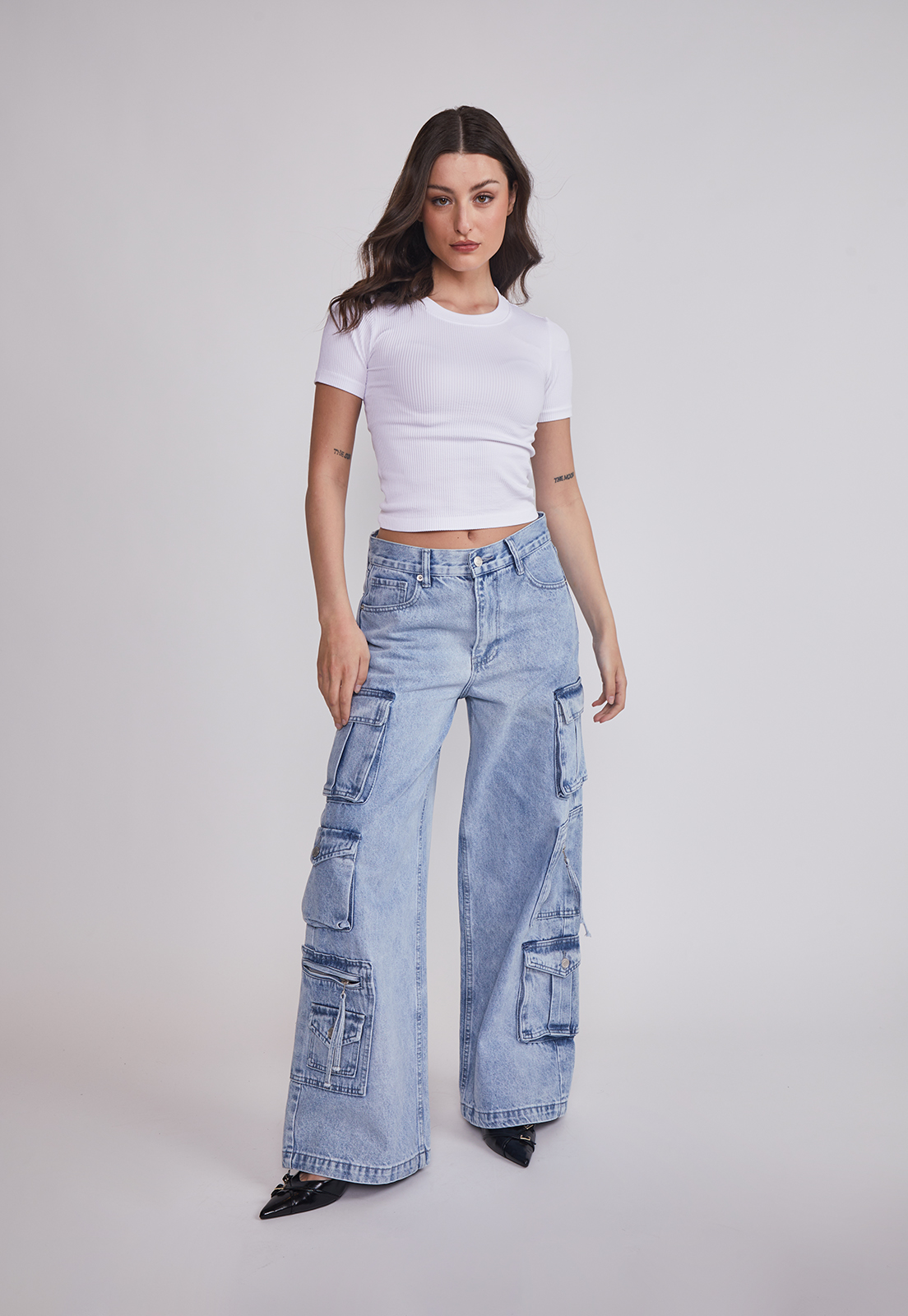 Polera Mujer Basic Ajustada Blanco Sioux 5