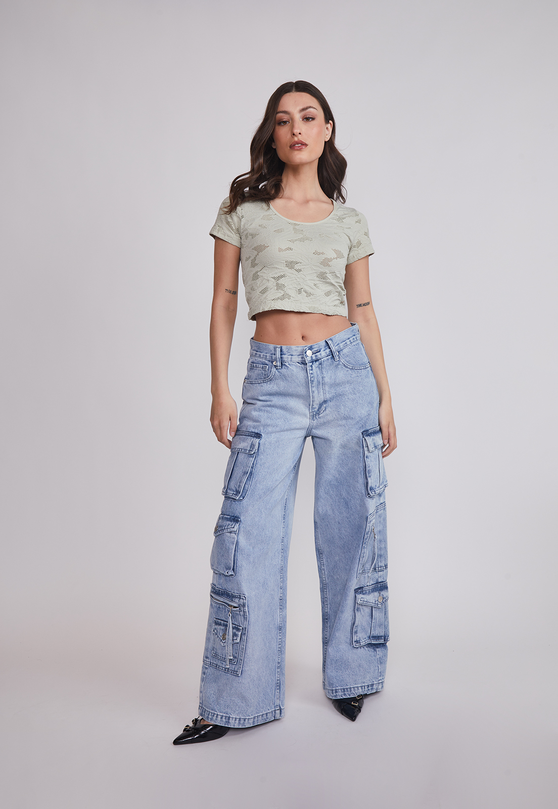 Polera Mujer Flor Verde Sioux 5