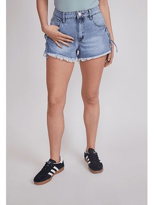 Short Mujer Denim Lazos Celeste Sioux