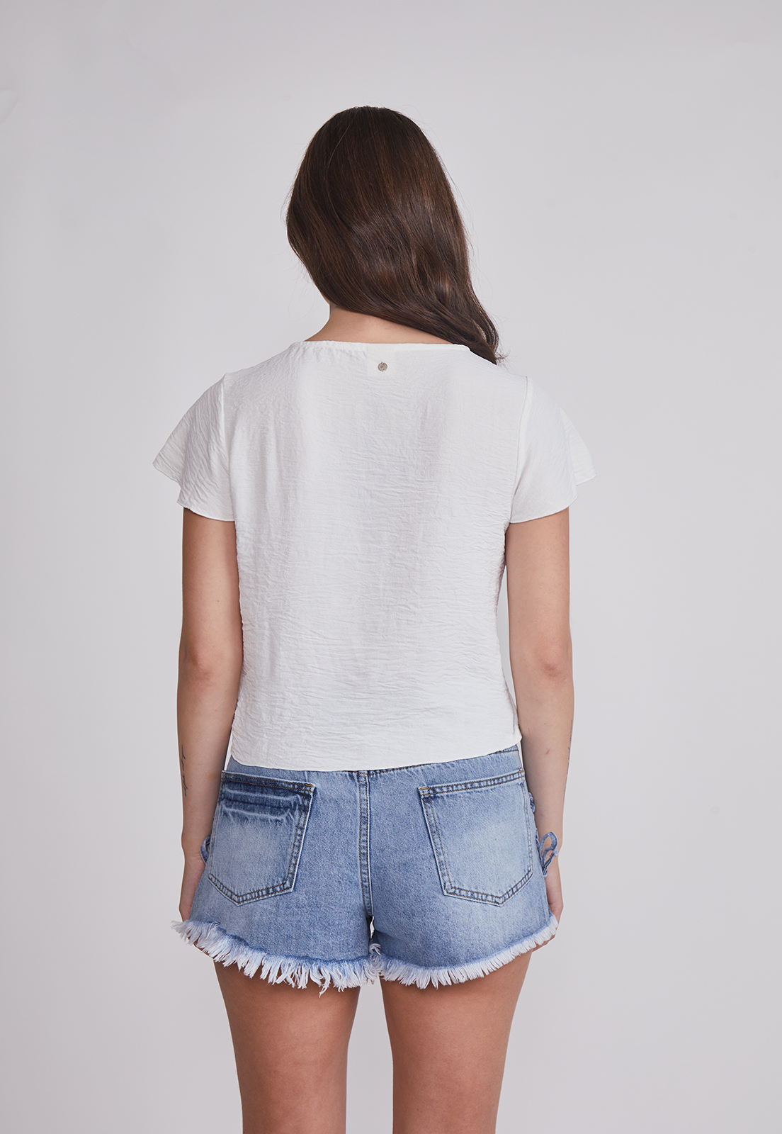 Blusa Mujer Amarra Frontal Crudo Sioux 4