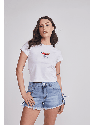 Polera Mujer Estampado Ají Blanco Sioux