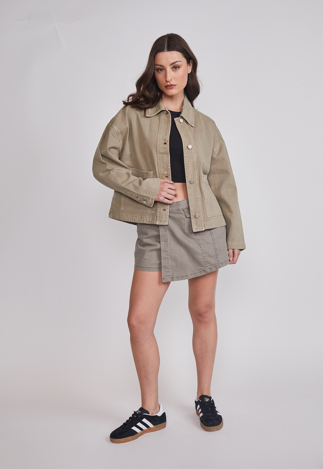 Chaqueta Mujer Sobrecamisa Denim Verde Sioux 5