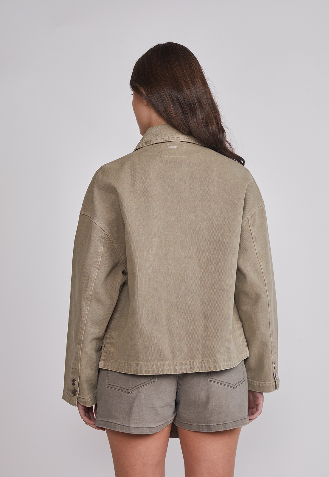 Chaqueta Mujer Sobrecamisa Denim Verde Sioux 4