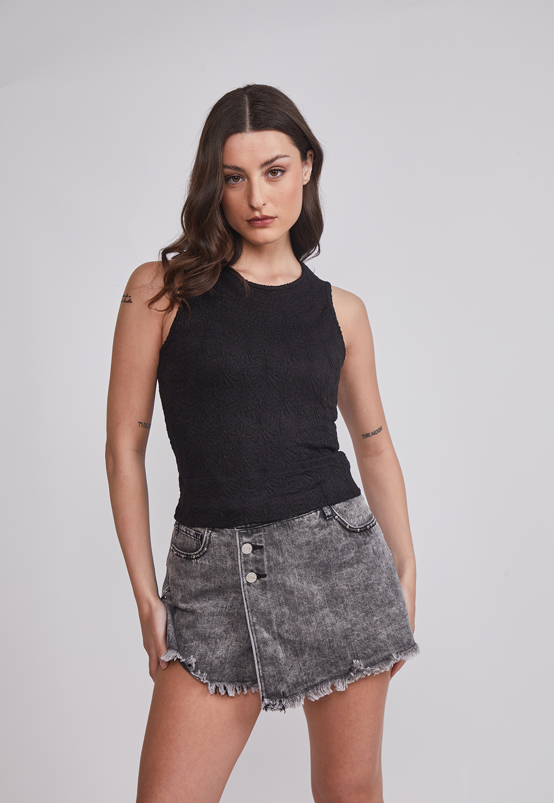 Peto Mujer Pabilo Anchos Negro Sioux 1