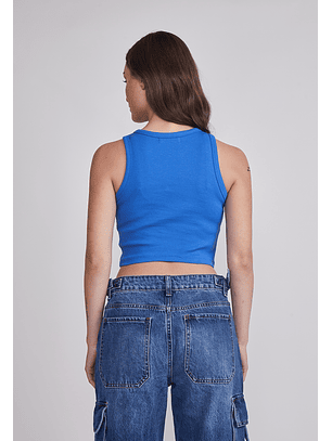 Peto Mujer Halter Crop Azul Sioux