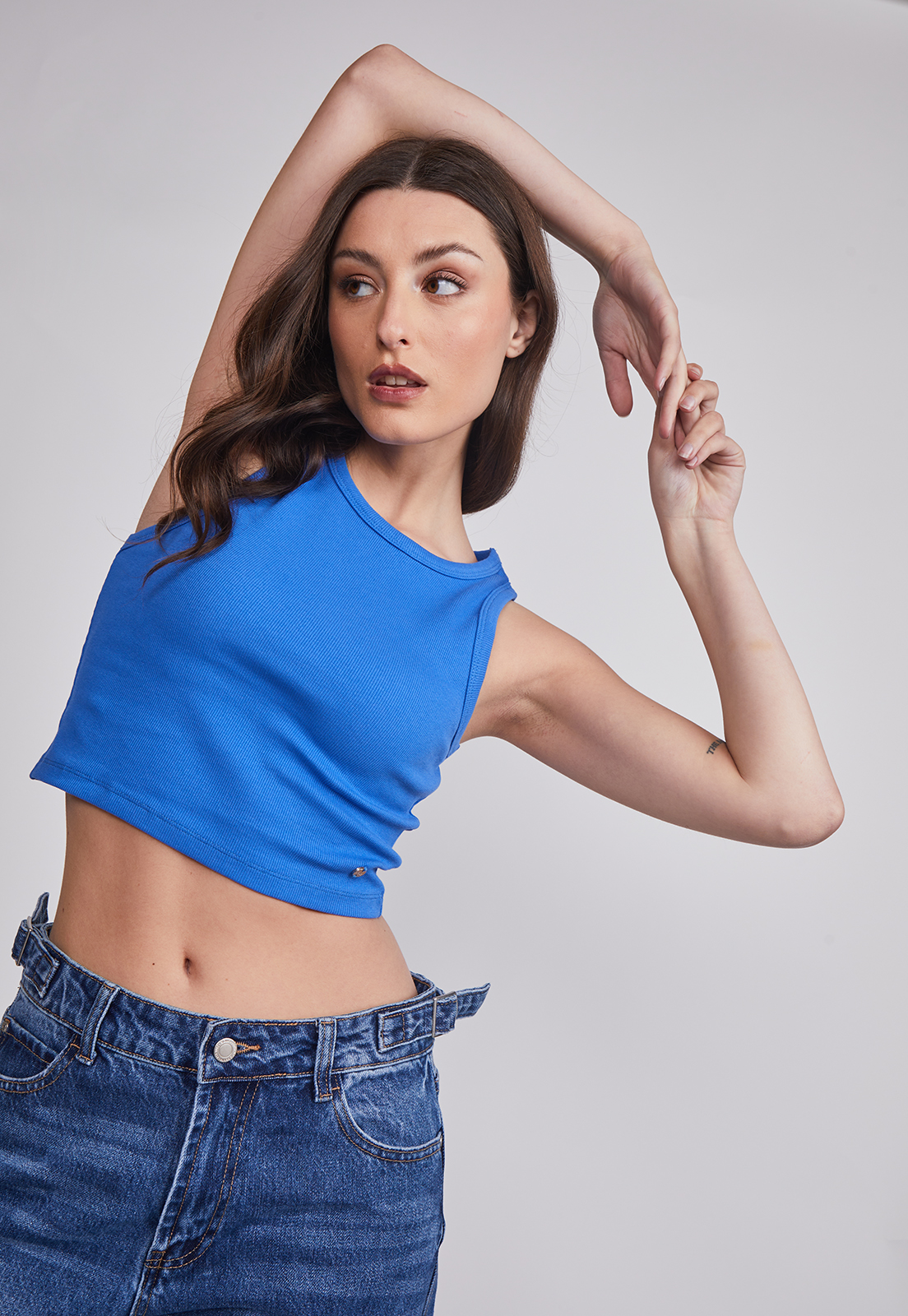 Peto Mujer Halter Crop Azul Sioux 5