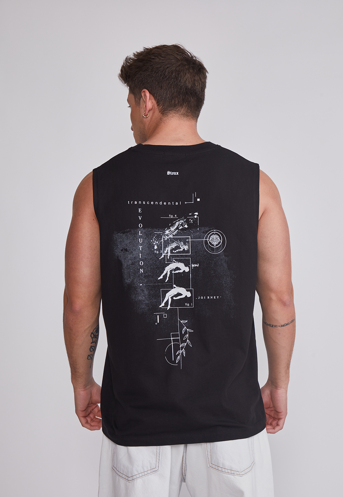 Polera Sin Manga Hombre Future Negro Sioux 2