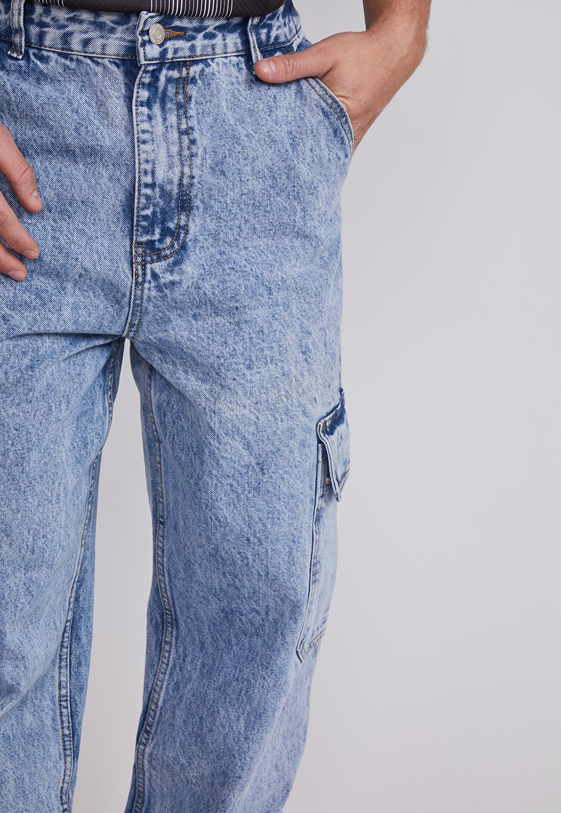 Jeans Hombre Cargo Celeste Celeste Sioux 3