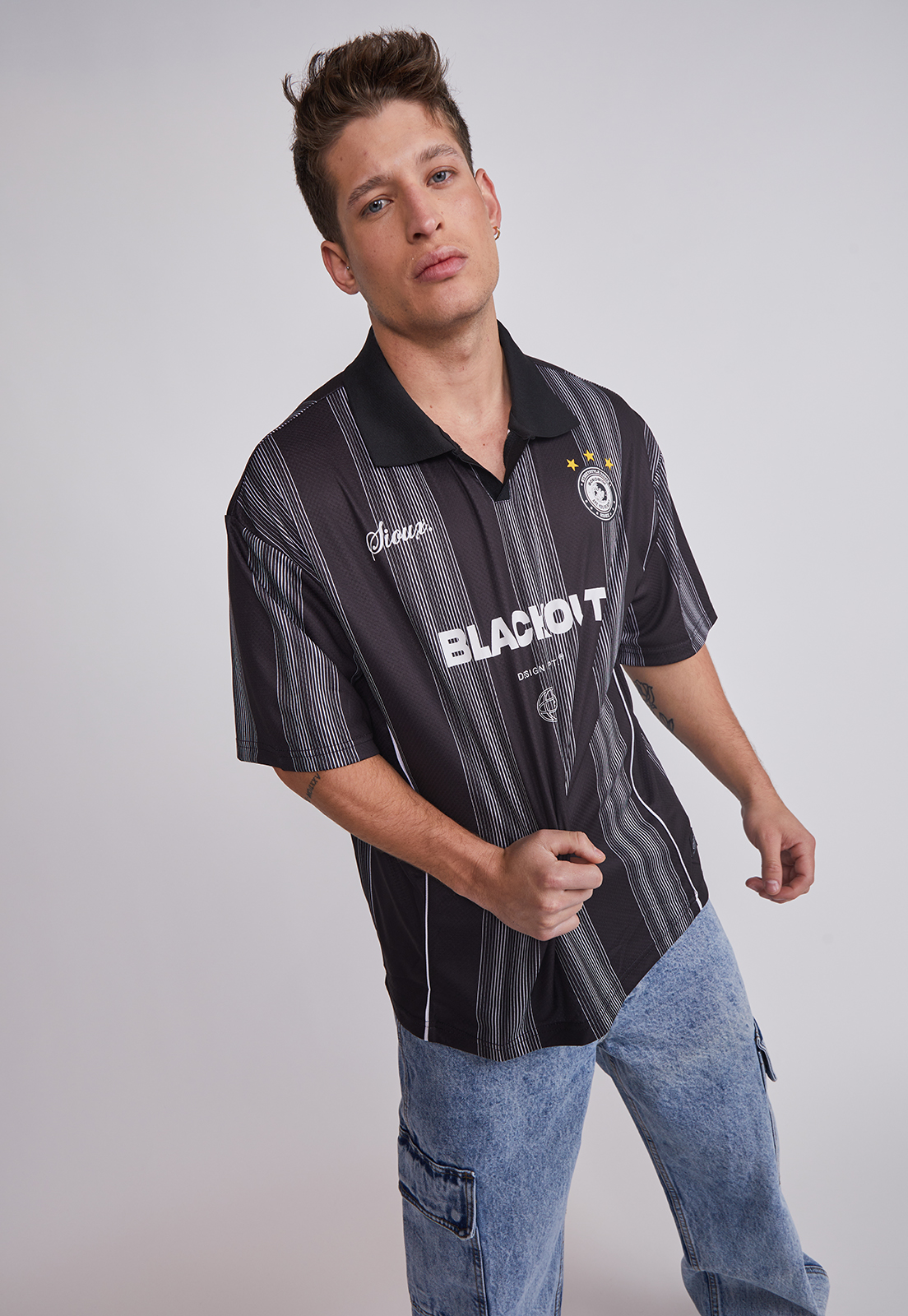 Polera Hombre Moda Sport Negro Sioux 3