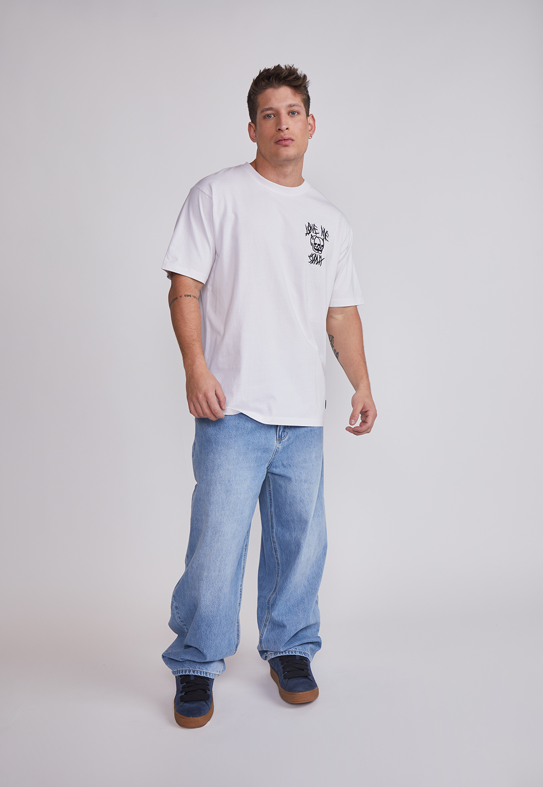 Polera Hombre Frases Blanco Sioux 3