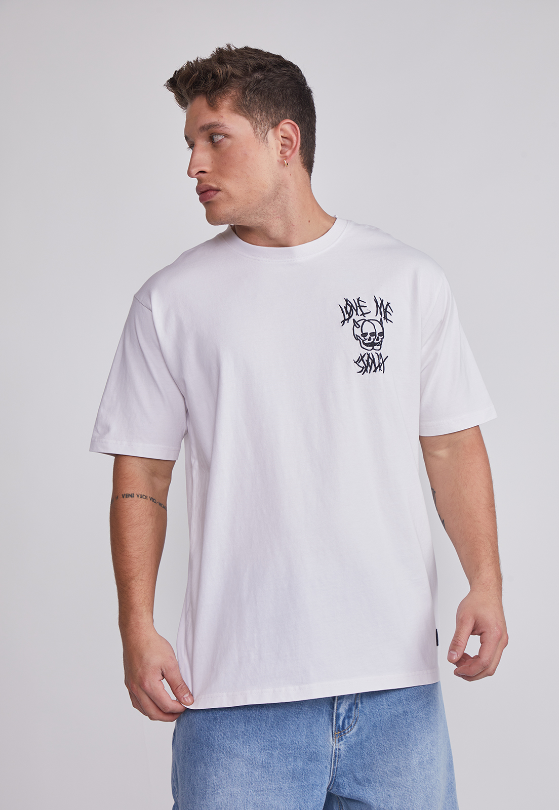 Polera Hombre Frases Blanco Sioux 1