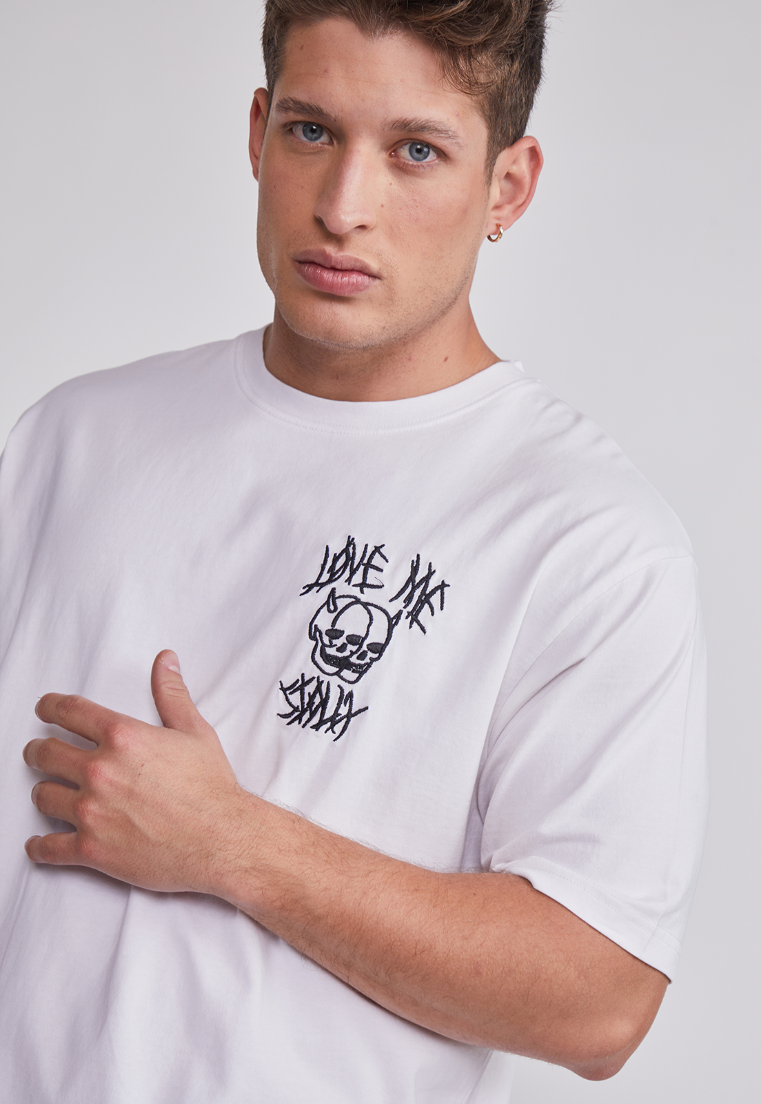 Polera Hombre Frases Blanco Sioux 5