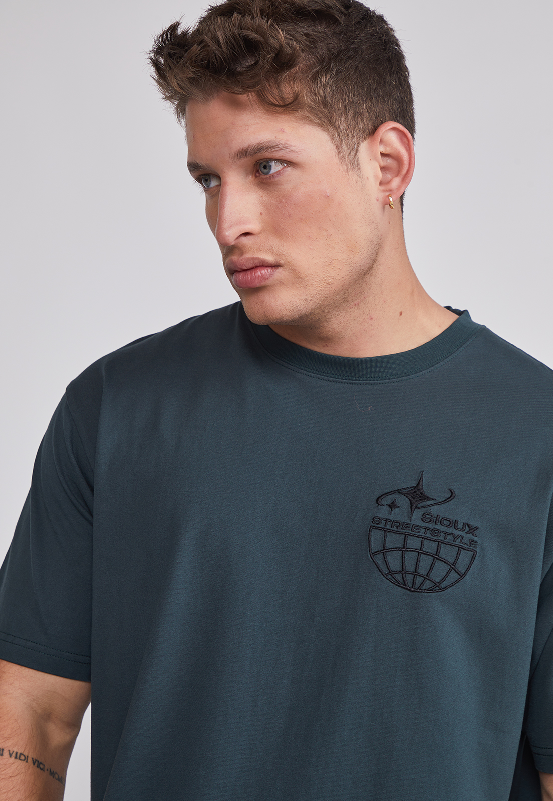 Polera Hombre Frases Verde Sioux 5